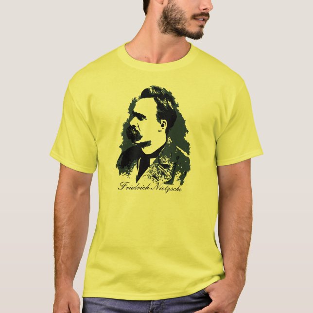 Porträt-vektorzeichnen Friedrich Nietzsche T-Shirt (Vorderseite)