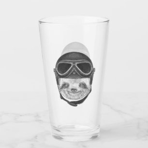 Porträt Vintagen des Sturzhelms des Sloth- Glas