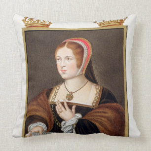 Porträt von (1489-1541) Königin Margaret Tudor Sc Kissen
