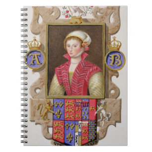 Porträt von (1507-36) 2. Königin Anne Boleyn Hen Notizblock