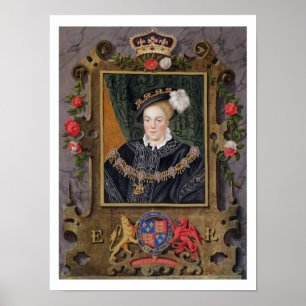 Porträt von (1537-53) König Edward-VI England, a Poster
