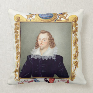 Porträt von (1559-94) 5. Grafen Ferdinando Stanle Kissen