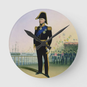 Porträt von (1765-1837) Platte 14 f Königs Willi Runde Wanduhr