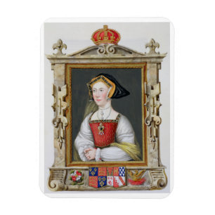 Porträt von 3. Königin Jane Seymours (c.1509-37) Magnet