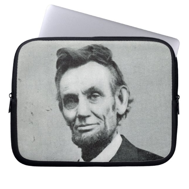 Porträt von Abe Lincoln 1 Laptopschutzhülle (Vorderseite)