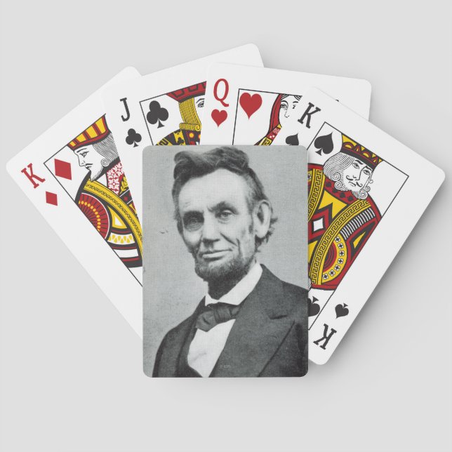 Porträt von Abe Lincoln 1 Spielkarten (Rückseite)