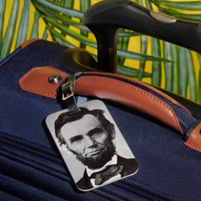 Porträt von Abe Lincoln 2 Gepäckanhänger (Vorderseite Insitu 1)