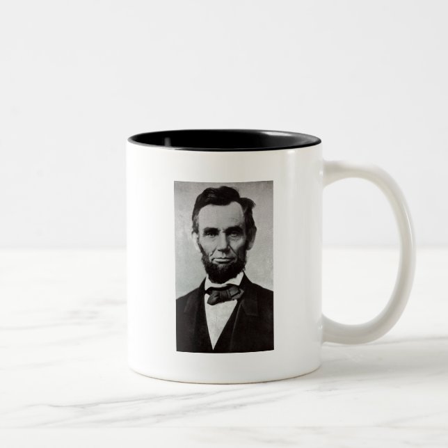 Porträt von Abe Lincoln 2 Zweifarbige Tasse (Rechts)