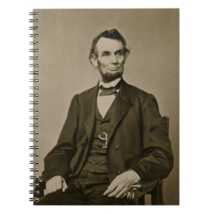 Porträt von Abraham Lincoln (1809-65) (b/w Foto) Notizblock