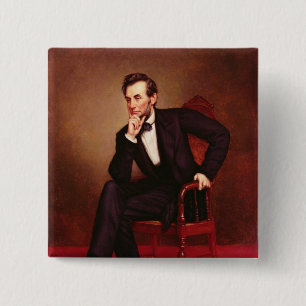 Porträt von Abraham Lincoln Button