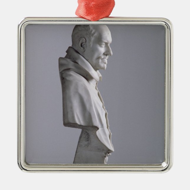 Porträt von Alessandro Silbernes Ornament (Vorne)