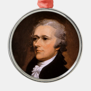 Porträt von Alexander Hamilton durch John Trumbull Ornament Aus Metall
