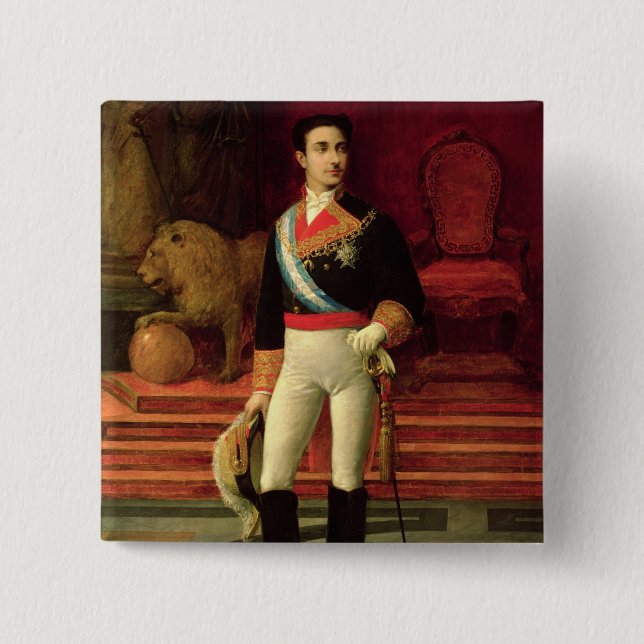 Porträt von Alfonso XII 1876 Button (Vorderseite)