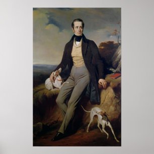 Porträt von Alphonse de Lamartine 1830 Poster