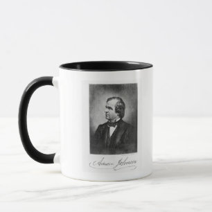 Porträt von Andrew Johnson Tasse