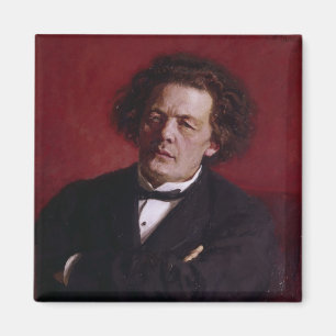 Porträt von Anton Grigoryevich Rubinstein, 1881 Magnet