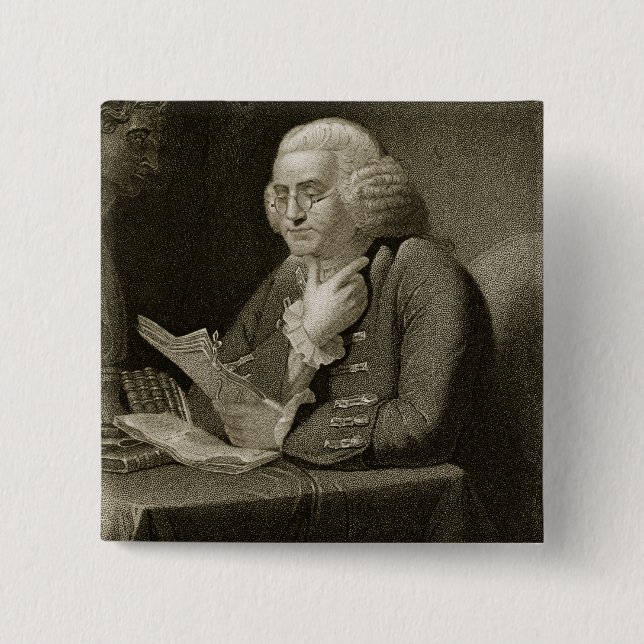 Porträt von Benjamin Franklin, graviert von Thomas Button (Vorderseite)