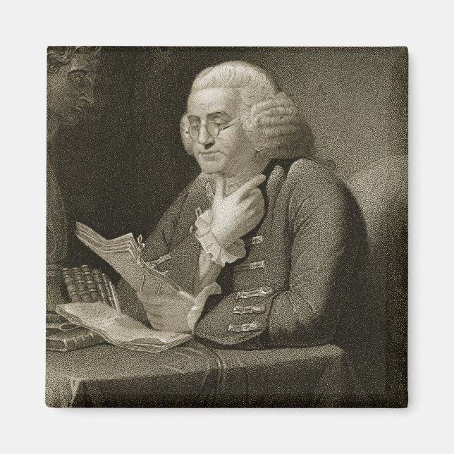 Porträt von Benjamin Franklin, graviert von Thomas Magnet (Vorne)