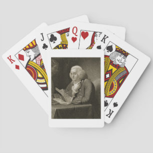 Porträt von Benjamin Franklin, graviert von Thomas Spielkarten