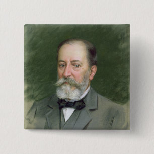 Porträt von Camille Heiligem-Saens 1903 Button