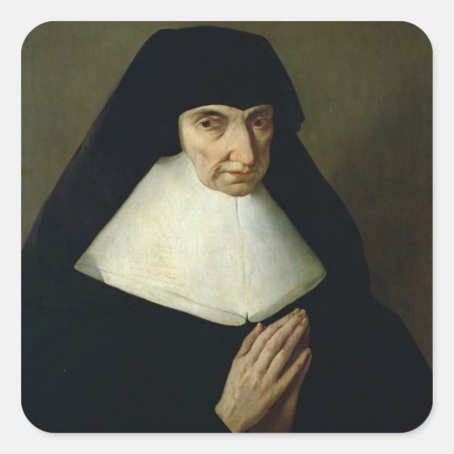 Porträt von Catherine de Montholon, Gründer der Quadratischer Aufkleber (Vorderseite)