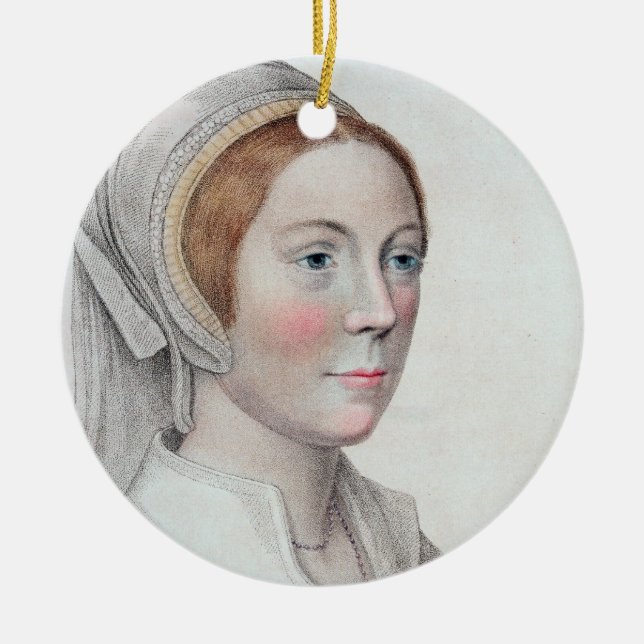 Porträt von Catherine Howard (1520-42) vorbei Keramikornament (Vorne)