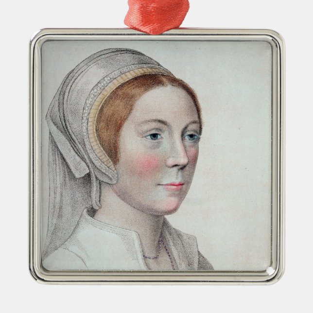 Porträt von Catherine Howard (1520-42) vorbei Ornament Aus Metall (Vorne)