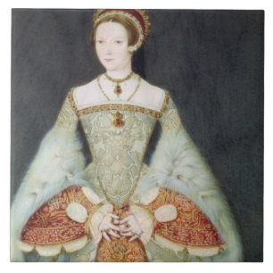 Porträt von Catherine Parr (1512-48), 1545 (Farbe Fliese