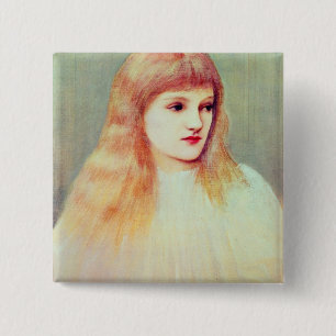Porträt von Cecily Horner, 1895 Button