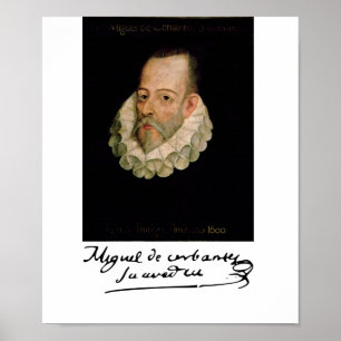 Porträt von Cervantes Poster