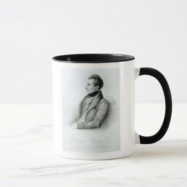 Porträt von Charles Babbage 1832 Tasse (Rechts)