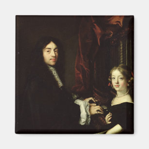 Porträt von Charles Couperin und die Tochter Magnet