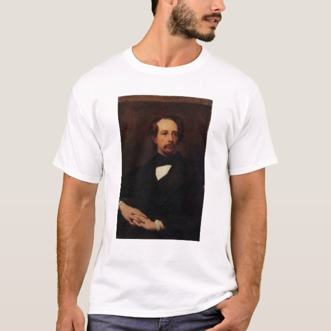 Porträt von Charles Dickens 1855 T-Shirt (Vorderseite)