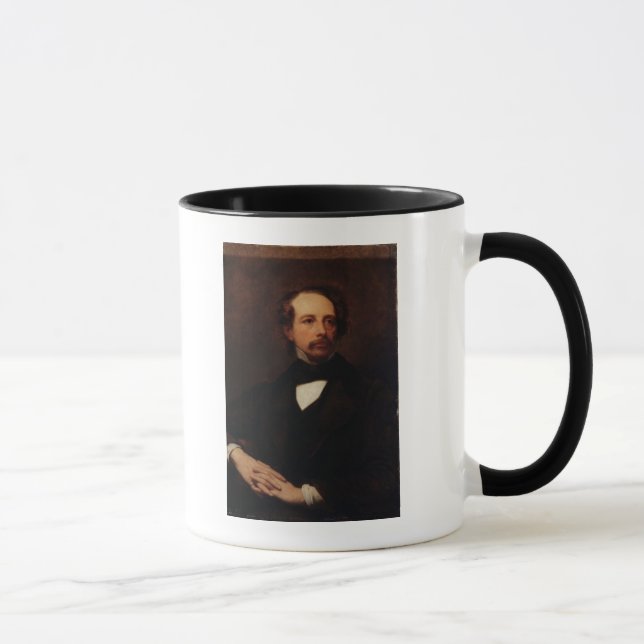 Porträt von Charles Dickens 1855 Tasse (Rechts)