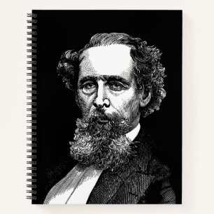 Porträt von Charles Dickens Notizbuch