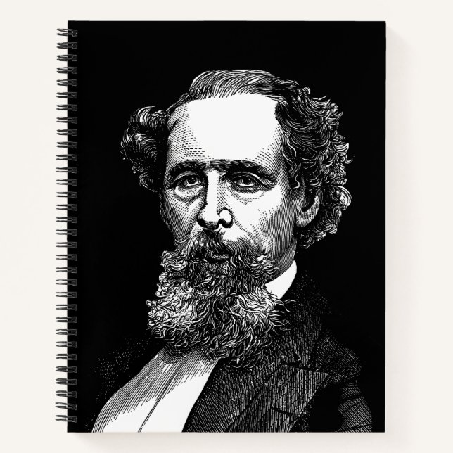 Porträt von Charles Dickens Notizbuch (Vorderseite)