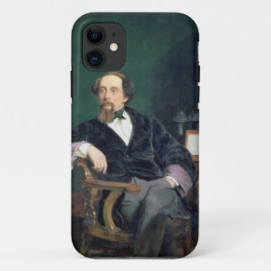 Porträt von Charles Dickens (Öl auf Leinwand) Case-Mate iPhone Hülle