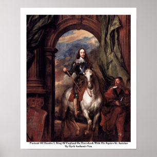 Porträt von Charles I, König von England Poster