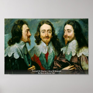 Porträt von Charles I, König von England Poster