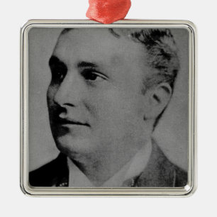 Porträt von Charles Spencer Chaplin, Sr Silbernes Ornament