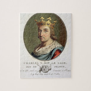 Porträt von Charles V, genannt "den klugen" Köni Puzzle