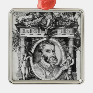 Porträt von Charles V, heiliger römischer Kaiser Silbernes Ornament