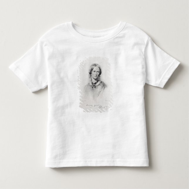 Porträt von Charlotte Bronte, graviert von Kleinkind T-shirt (Vorderseite)