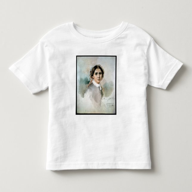 Porträt von Clara Schumann 1853 Kleinkind T-shirt (Vorderseite)