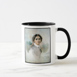 Porträt von Clara Schumann 1853 Tasse