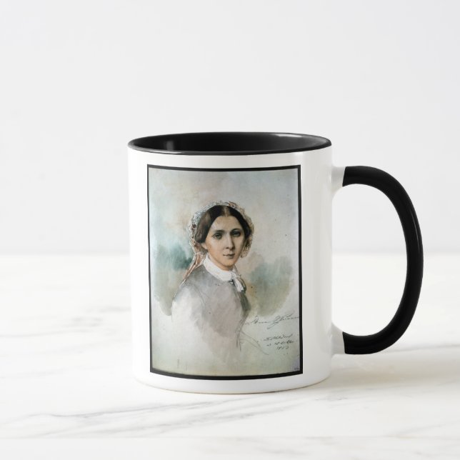 Porträt von Clara Schumann 1853 Tasse (Rechts)
