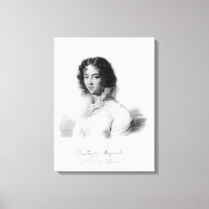 Porträt von Constanze Mozart 1828 Leinwanddruck