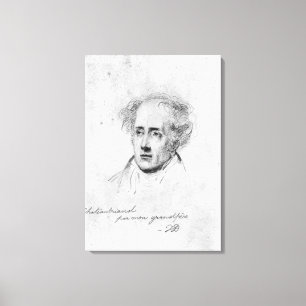 Porträt von De Francois Rene Vicomte Leinwanddruck