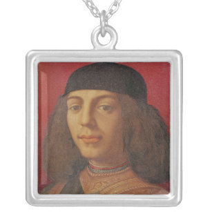 Porträt von De Medici Piero di Lorenzo Versilberte Kette