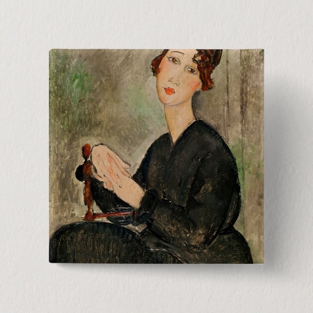 Porträt von Dedie Hayden, 1918 Button (Vorderseite)